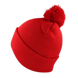 Pom Pom Beanie with Cuff