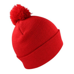 Pom Pom Beanie with Cuff